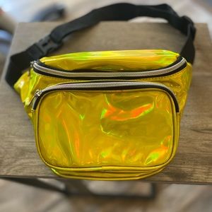 Yellow holographic Fanny pack